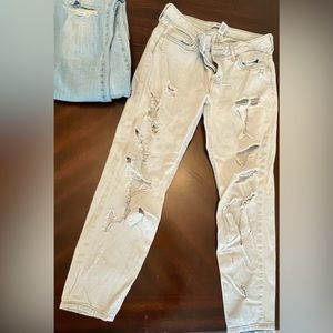 Distressed 90s style jeans